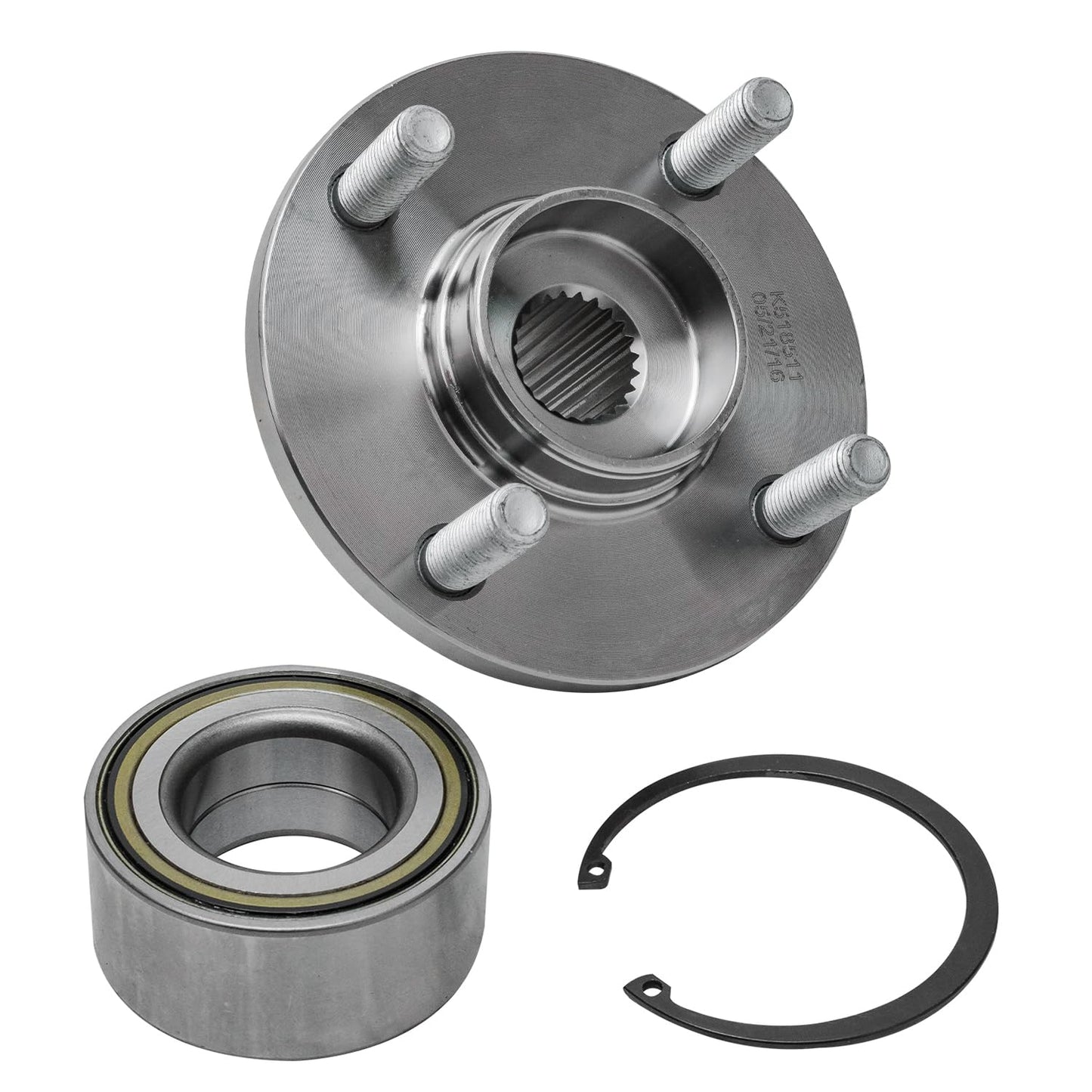 Detroit Axle - 2pc Front Wheel Bearing Hubs for 00-13 Chevy Impala Monte Carlo, 97-08 Pontiac Grand Prix, 06-11 DTS, 05-09 Buick Lacrosse, 06-11 Lucerne, 00-05 Lesabre, Pair Wheel Bearings and Hubs