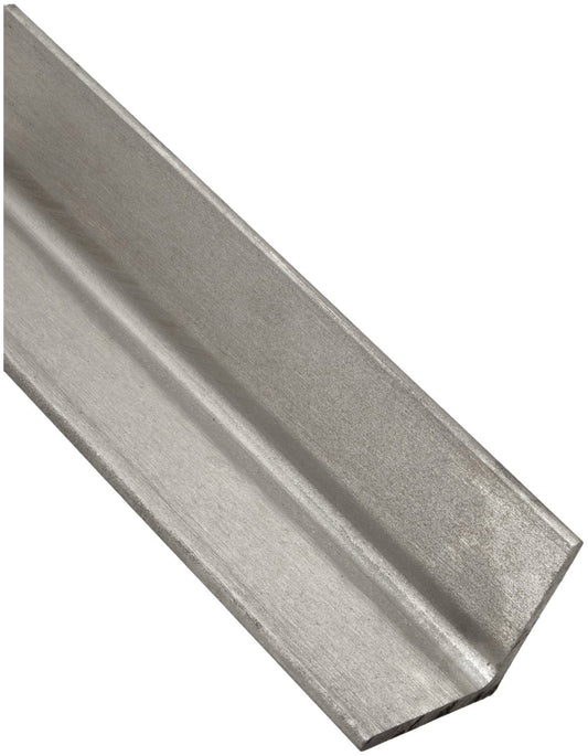 304 Stainless Steel Angle, Unpolished (Mill) Finish, Annealed, ASTM A276, Equal Leg Length, Rounded Corners, 3/4" Leg Lengths, 1/8" Wall Thickness, 36" Length, OnlineMetals