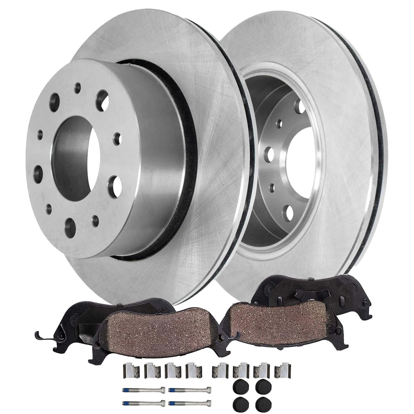Detroit Axle - Front Brake Kit for Chrysler 300 Dodge Challenger Charger Magnum Replacement Disc Brakes Rotors and Ceramic Brake Pads : 12.6" inch Rotor