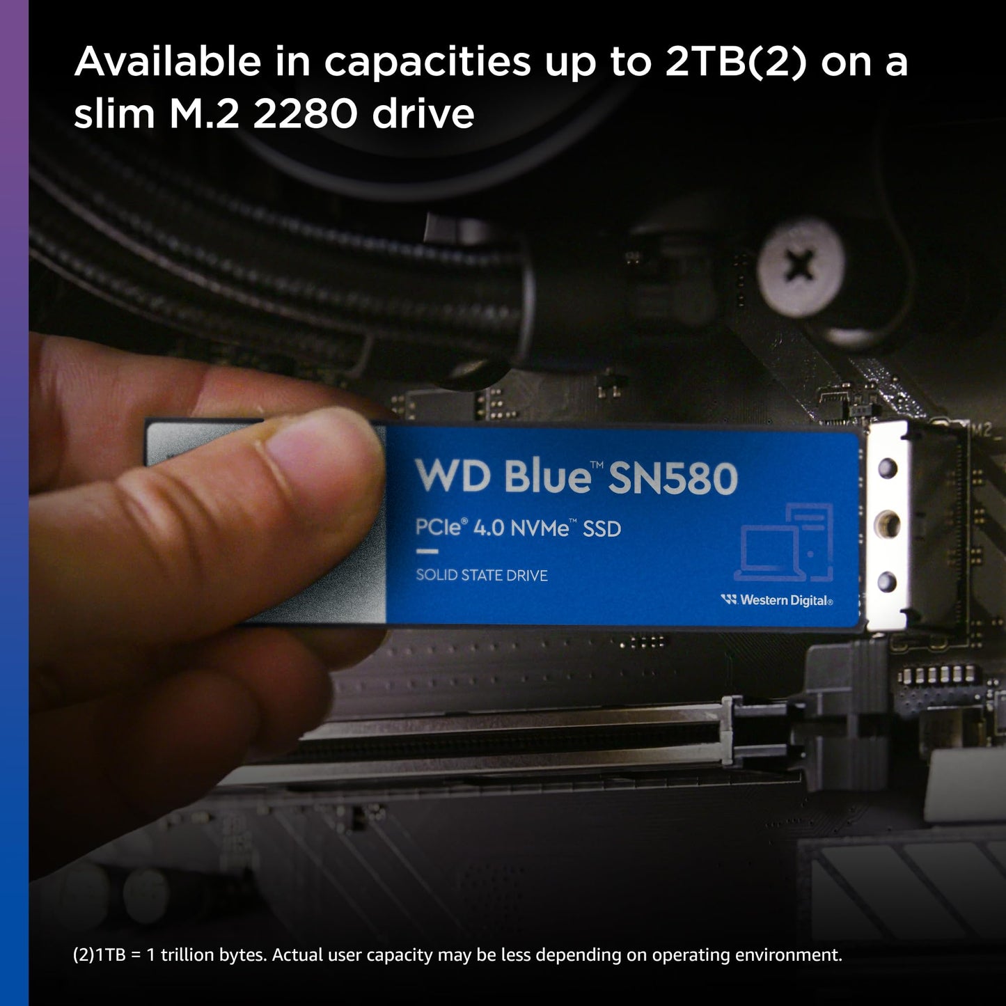Western Digital 2TB WD Blue SN5000 NVMe Internal Solid State Drive SSD - PCIe Gen 4.0, M.2 2280, Up to 5,150 MB/s - WDS200T4B0E [New Generation]