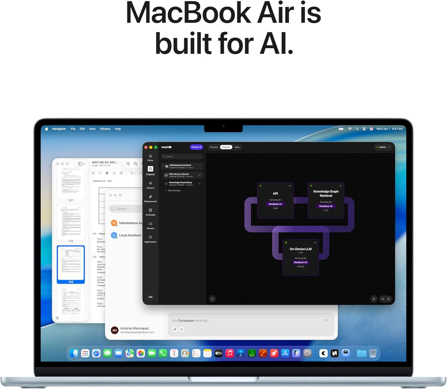 Apple MacBook Air 15-inch Laptop with M5 chip: 15.3-inch Liquid Retina Display, 32GB Unified Memory, 1TB SSD, Midnight