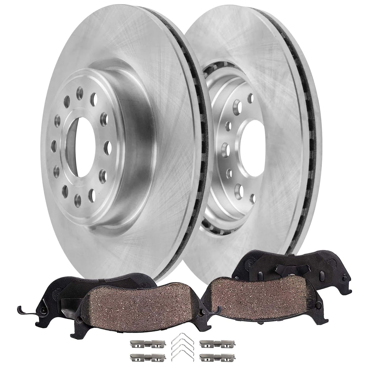 Detroit Axle - Front Brake Kit for Chevy 2012-2017 Sonic 2011-2015 Cruze 2016 Cruze Limited, Disc Brake Rotors Ceramic Brakes Pads Replacement 10.87" inch Front Rotor