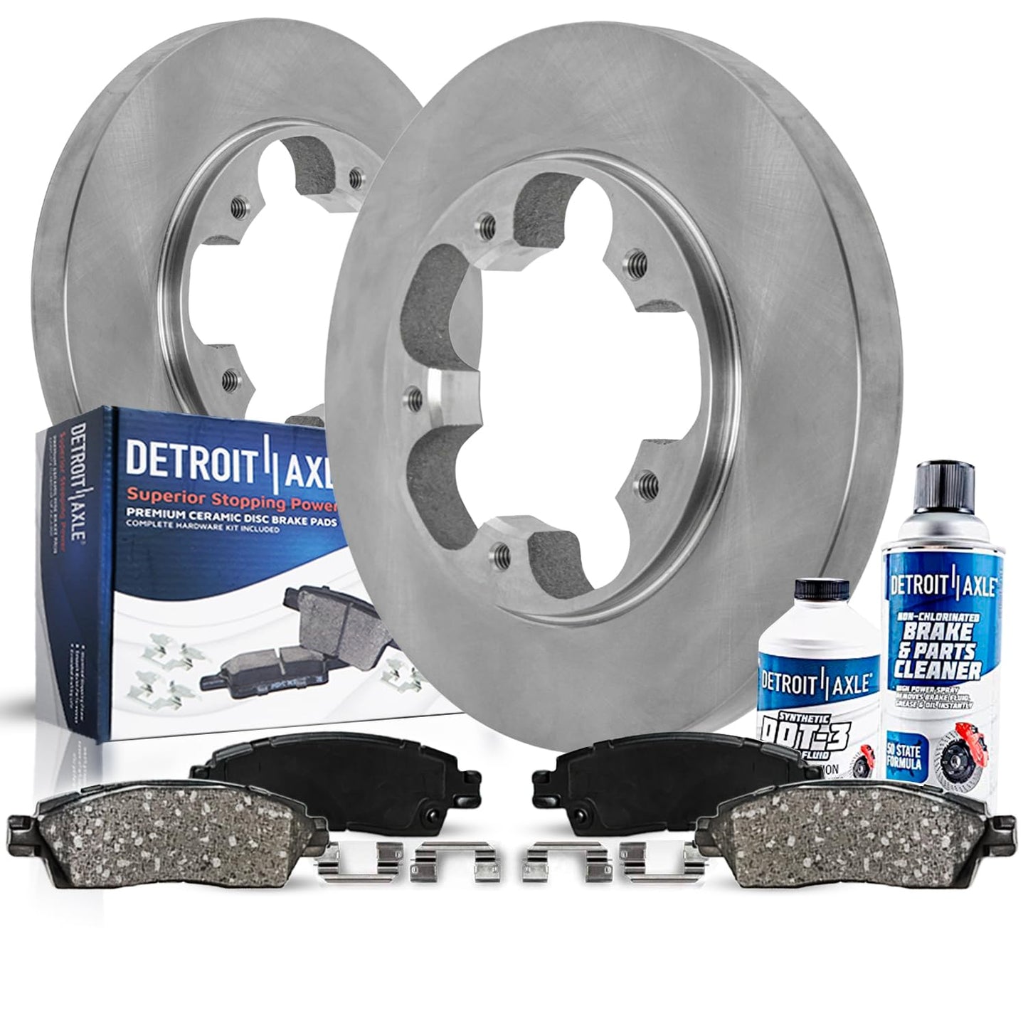 Detroit Axle - Rear Brake Kit for Dodge Grand Caravan Journey Chrysler Town & Country Replacement Brakes Rotors and Ceramic Brake Pads : 12.91" inch Rotor