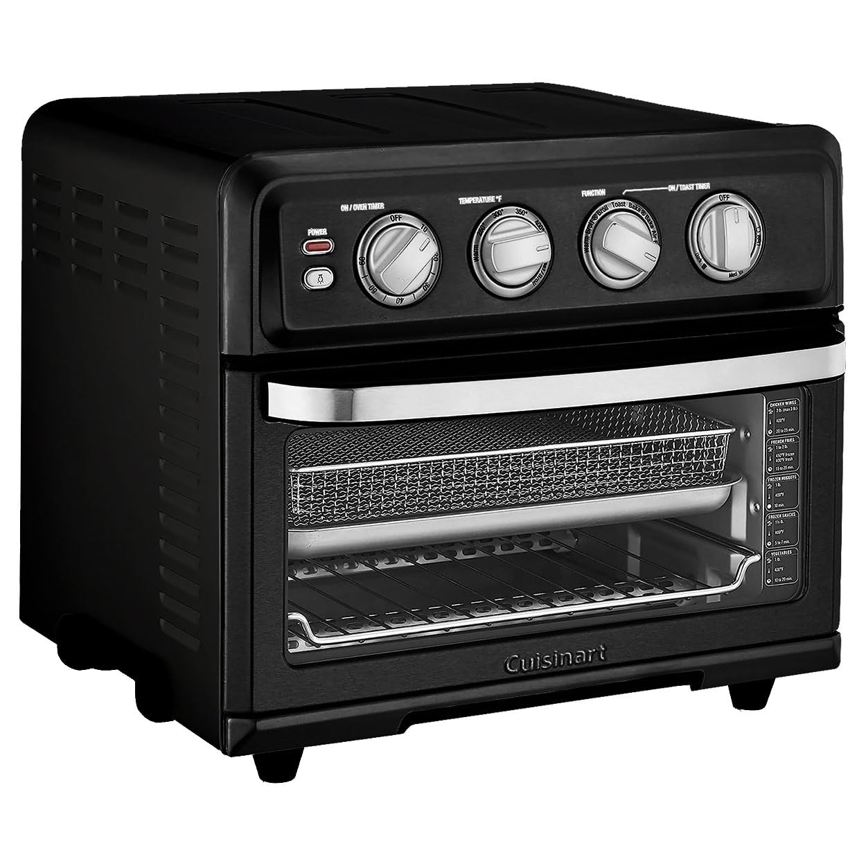 Cuisinart Air Fryer Toaster Oven, 1800W, 8-in-1 with Air Fry, Convection, Broil & Warm, 0.6 Cubic Feet, 60-Minute Timer, TOA-70NAS, Stainless Steel