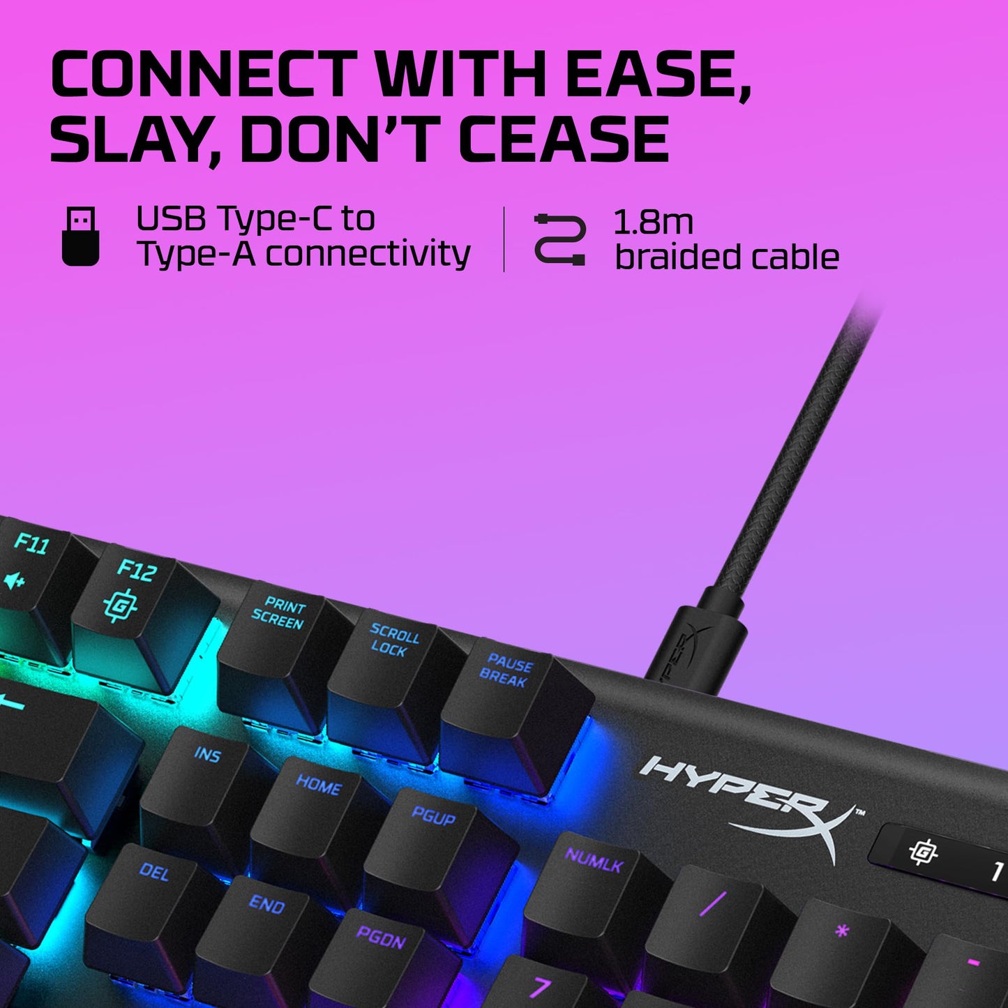 HyperX Alloy Origins 65 - Mechanical Gaming Keyboard – Compact 65% Form Factor - Linear Red Switch - Double Shot PBT Keycaps - RGB LED Backlit - NGENUITY Software Compatible,Black