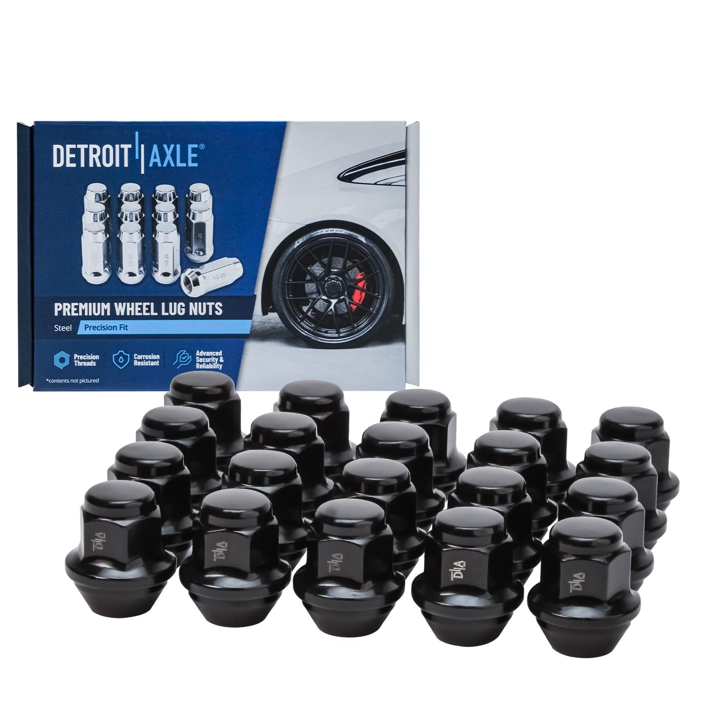 Detroit Axle - Brake Kit for 2006-2018 Dodge Ram 1500 2007-2009 Durango Chrysler Aspen 2019-2024 Ram 1500 Classic, Drilled Slotted Brake Rotors and Ceramic Brakes Pads w/Hardware Replacement