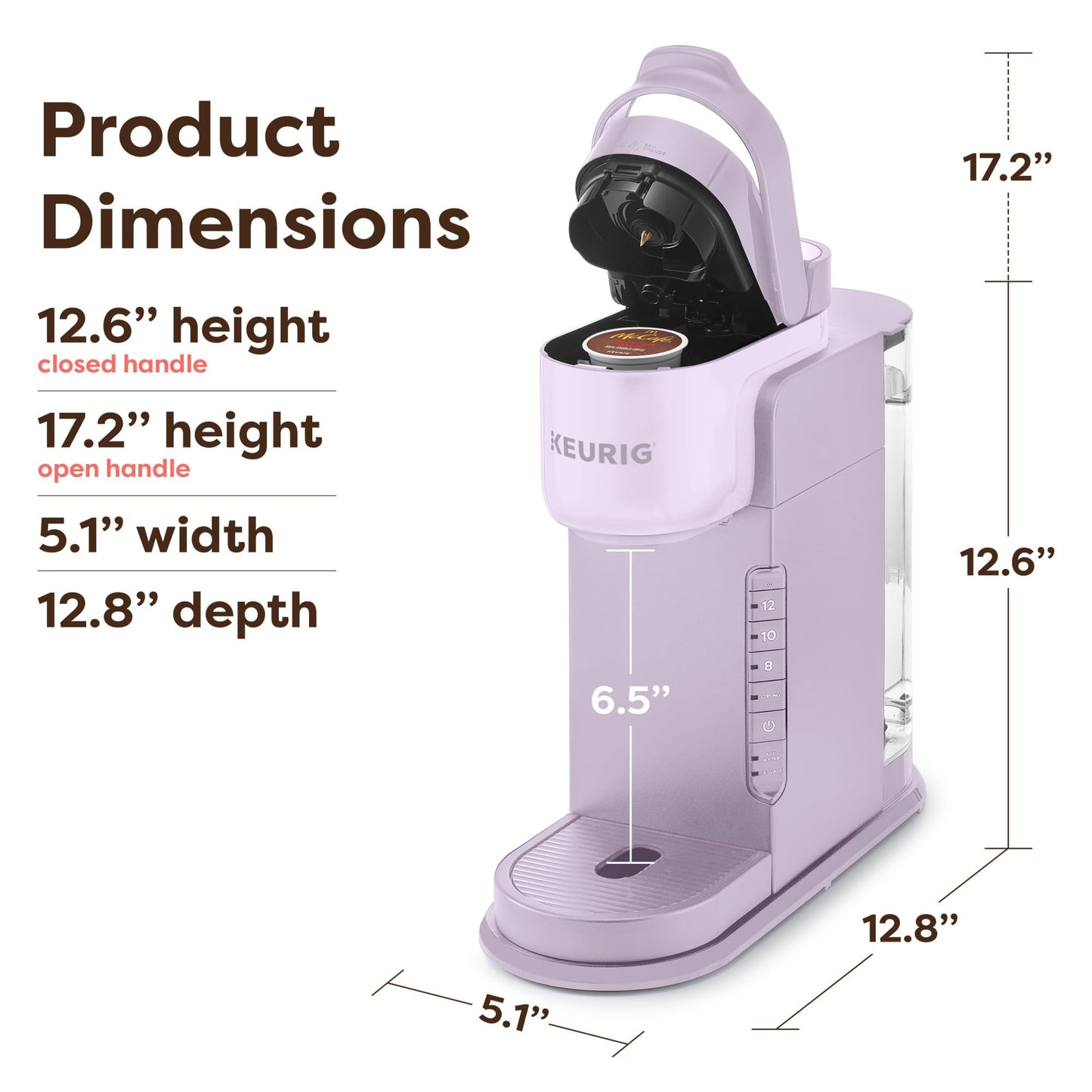 Keurig K-Express Single Serve K-Cup Pod Coffee Maker, 3 Brew Sizes, Strong Button Feature, 42oz Removable Reservoir, Mint