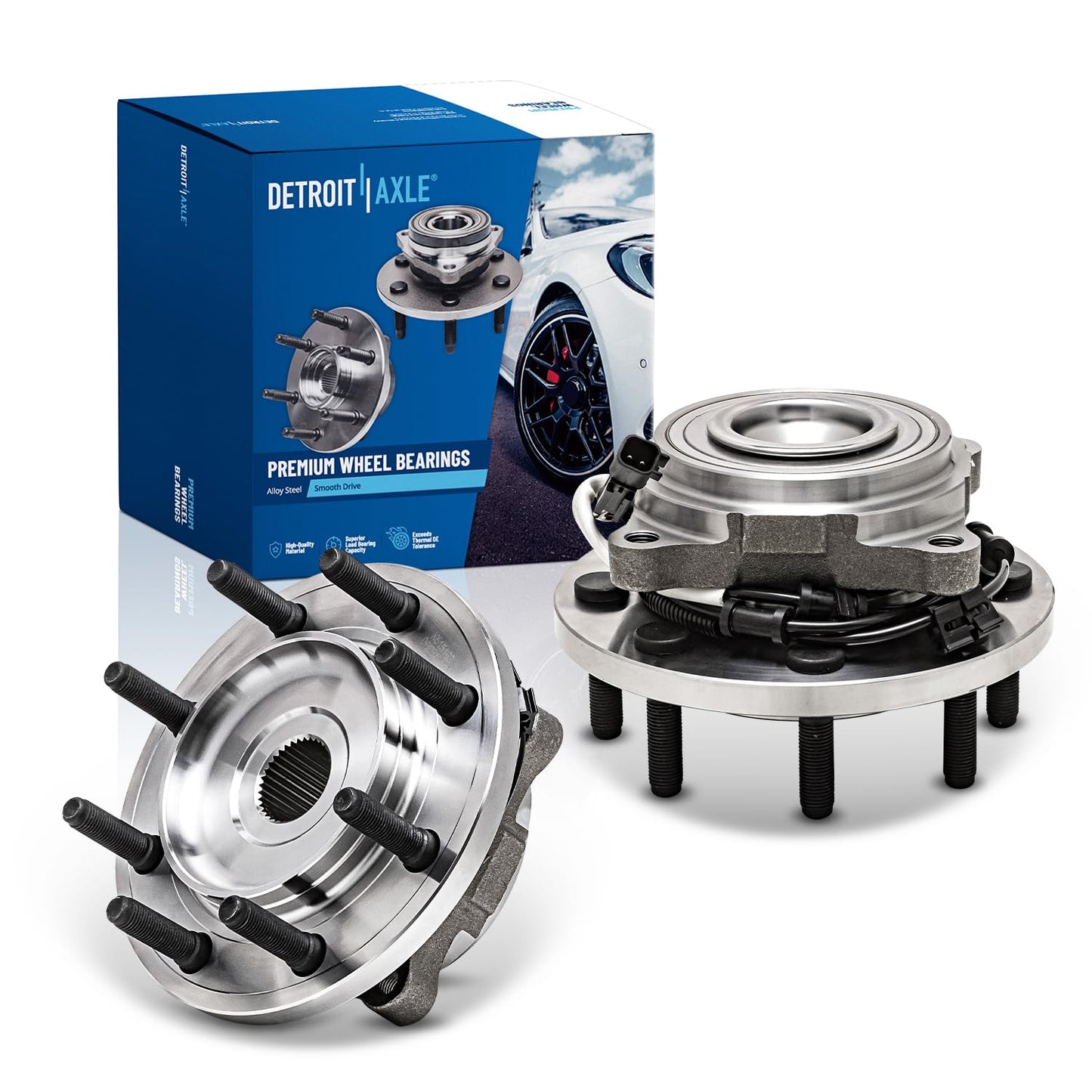 Detroit Axle - 2 Front Wheel Bearing Hub Assembly for Chevy Malibu 2013-2015 Impala 14-17, for Buick Lacrosse Regal 11-17 Cadillac XTS CTS 14-16, for GMC Terrain Equinox 10-17, 5 Lugs Replacement