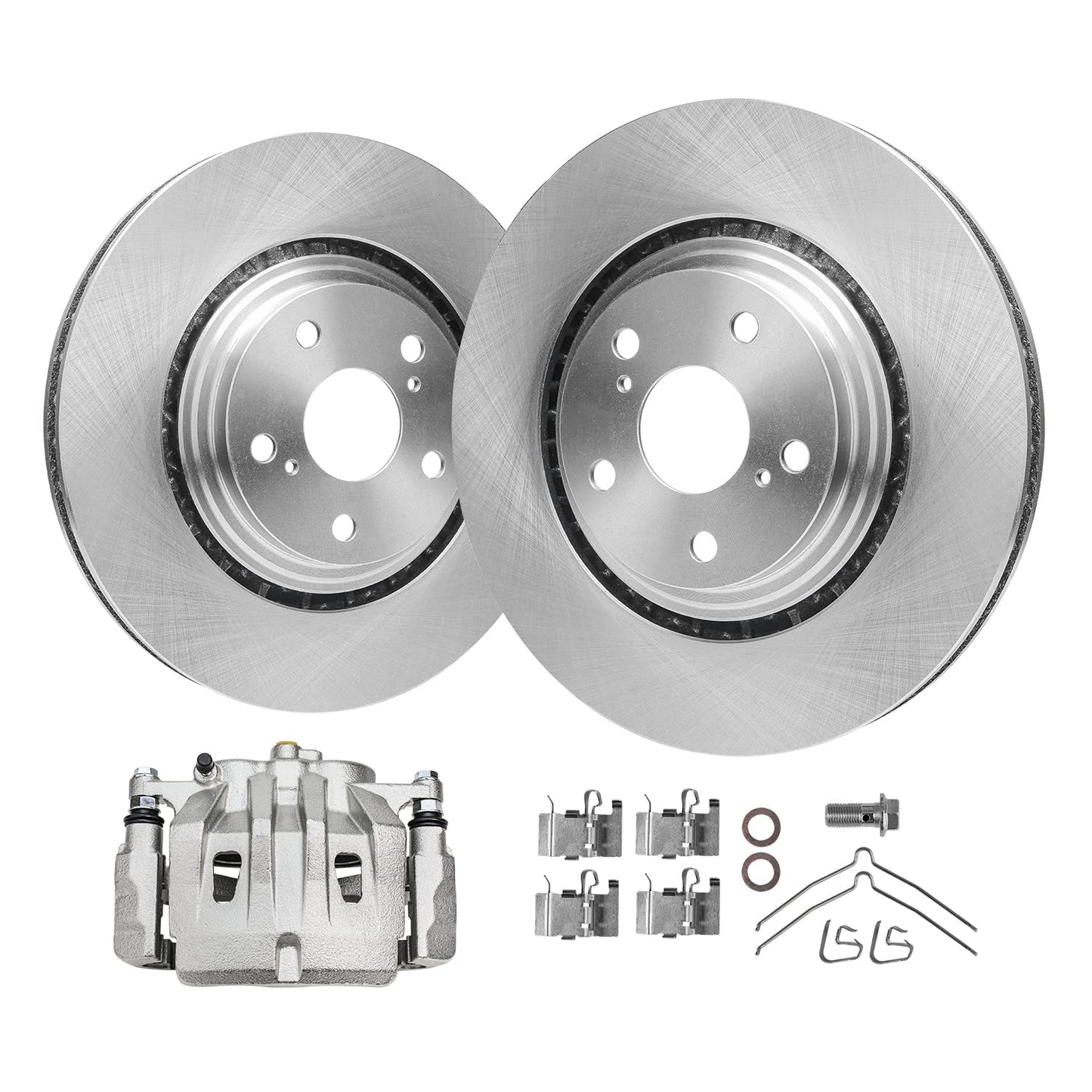 Detroit Axle - Front Brakes Kit for Chevrolet Equinox Impala Malibu Buick Regal LaCrosse Allure GMC Terrain Saab 9-5 Disc Brake Rotors Ceramic Brakes Pads : 12.64'' inch Rotor