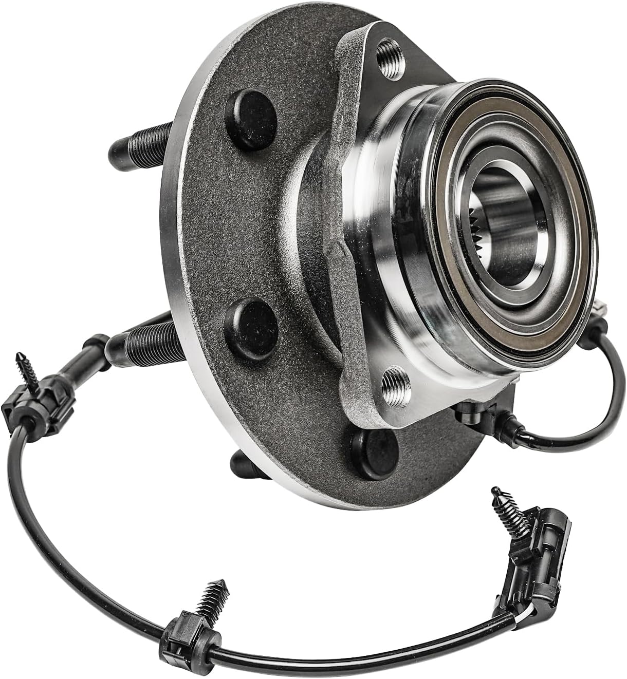 Detroit Axle - 4WD Front Wheel Bearing Hubs for Chevy GMC Silverado Sierra Avalanche Yukon XL Suburban 1500 Tahoe Cadillac Escalade ESV EXT, Wheel Bearing and Hub Assembly Set Replacement Pair Hubs