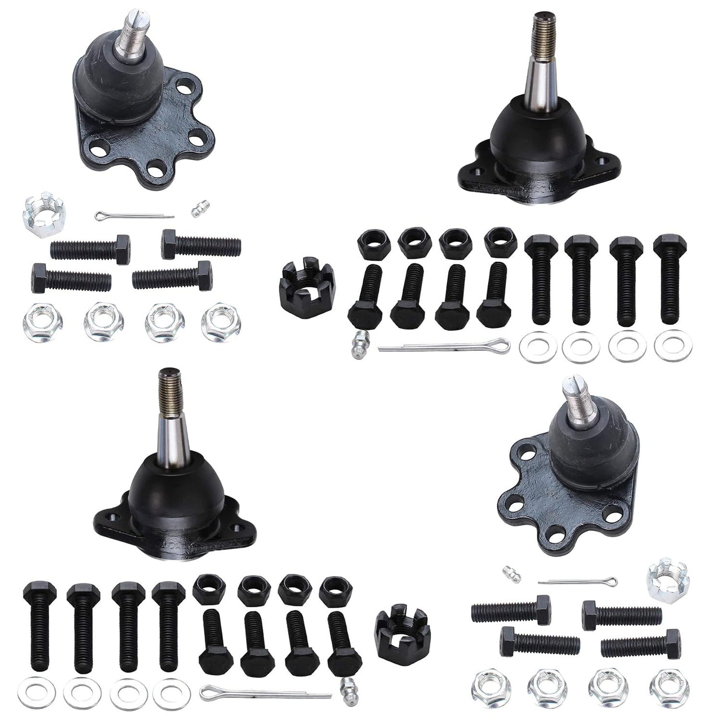 Detroit Axle - 4WD Front 4pc Ball Joints for Ford F-250 F-350 F-450 F-550 Excursion, 4 Upper & Lower Ball Joints Replacement