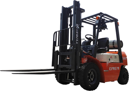 ONEN LPG Forklift 3.5 Tons 7716 LBS Capacity 42KW Dual-Fuel Engine Powered High-Lift Fork Lift 4.5m 14.76 ft Lifting Height Stacker 3500kg Pallet Lift Truck Material Handler with 4ft Length Forks