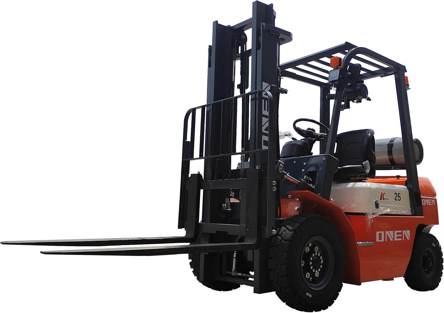ONEN LPG Forklift 3.5 Tons 7716 LBS Capacity 42KW Dual-Fuel Engine Powered High-Lift Fork Lift 4.5m 14.76 ft Lifting Height Stacker 3500kg Pallet Lift Truck Material Handler with 4ft Length Forks