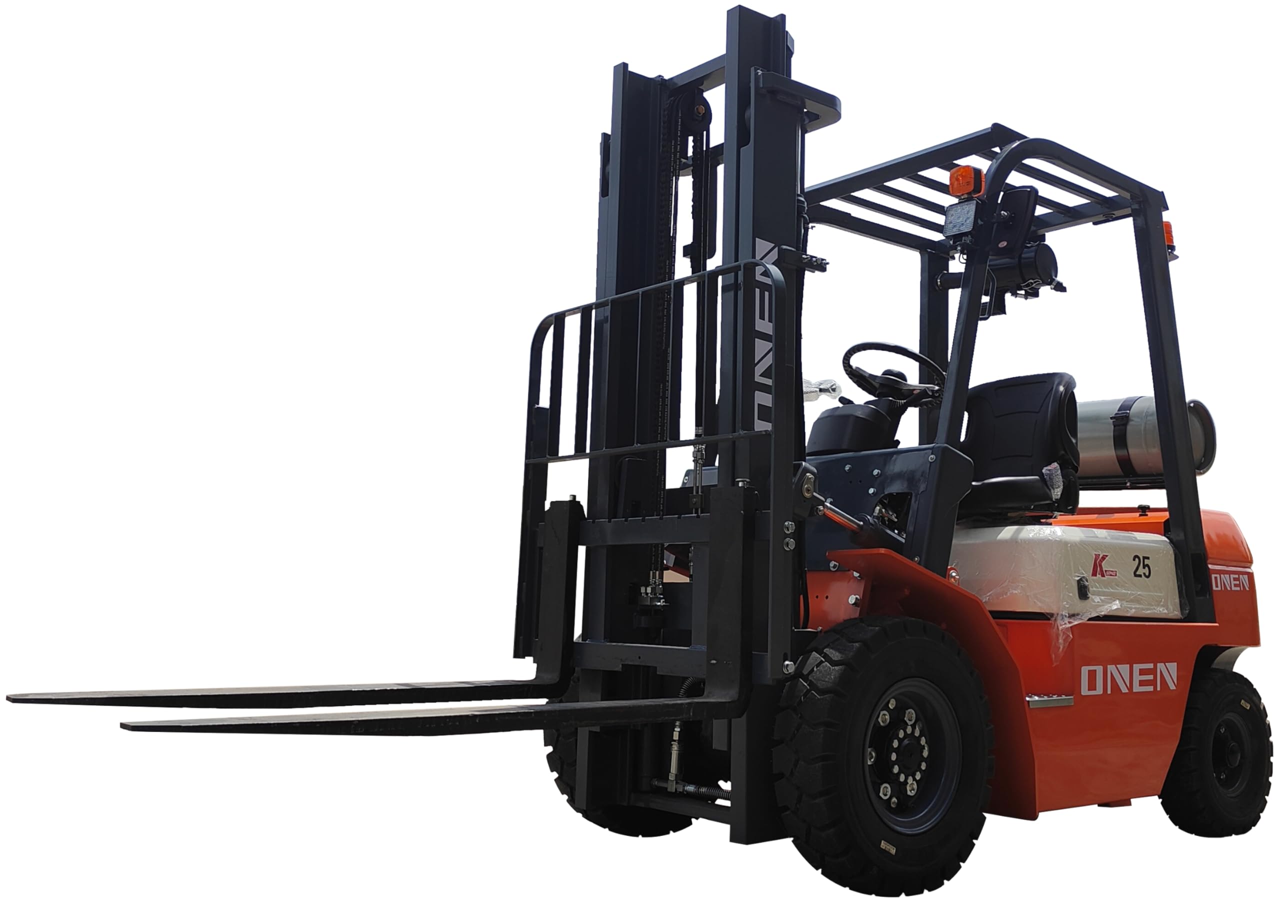 ONEN LPG Forklift 3.5 Tons 7716 LBS Capacity 42KW Dual-Fuel Engine Powered High-Lift Fork Lift 4.5m 14.76 ft Lifting Height Stacker 3500kg Pallet Lift Truck Material Handler with 4ft Length Forks