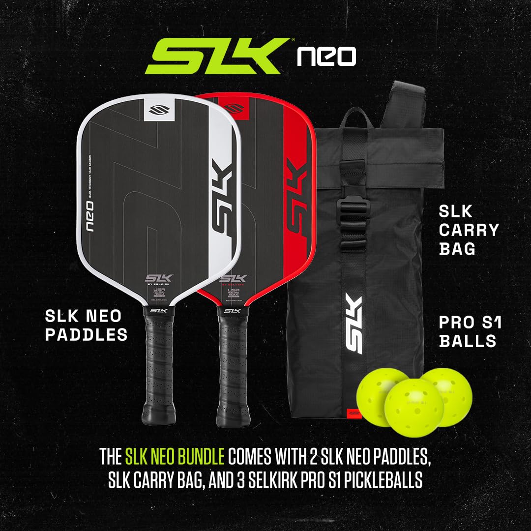 Selkirk Sport SLK Pickleball Paddles Set of 2 | Designed in The USA | Choose The SLK Neo Graphite, SLK Neo Fiberglass Pickleball Set or SLK Atlas Pickleball Bundle