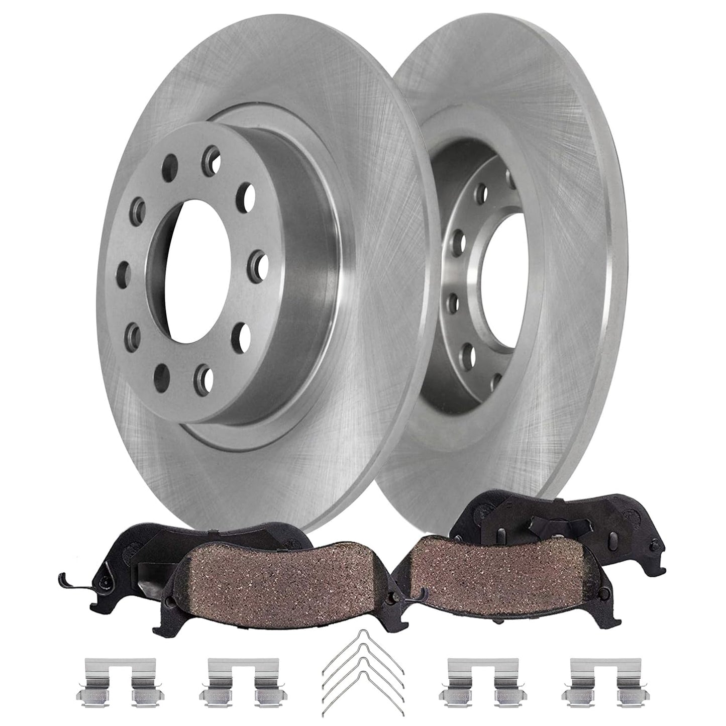 Detroit Axle - Rear Brake Kit for 2018-2020 Chevy Equinox GMC Terrain | Buick Regal TourX 2017-2019 LaCrosse, Disc Brake Rotors Ceramic Brake Pads Replacement 11.34" inch Brake Rotors