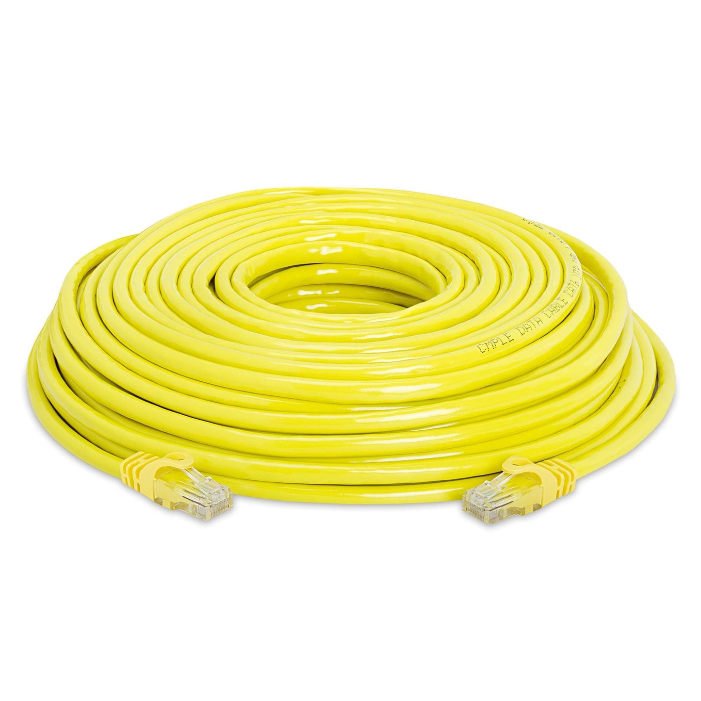 Cmple - RJ45 Cat-6 Ethernet Patch Internet Cable, High Speed Cat6 Network Cable 10 Gigabit, Cat 6 Ethernet LAN Cord with Gold Plated RJ45 Connectors - 5 Feet Yellow