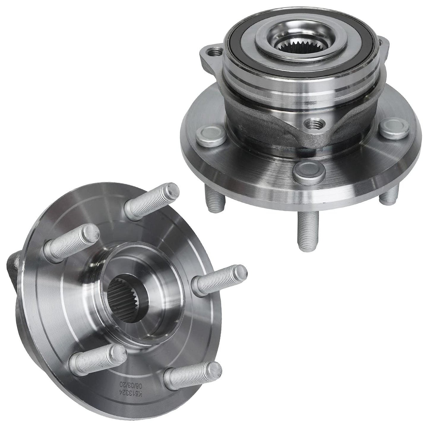 Detroit Axle - Pair 2WD Front Wheel Bearing Hub Assembly for 99-06 Chevy Silverado Sierra 1500, 00-06 Suburban 1500 Tahoe Yukon GMC Yukon XL 1500, 02-06 Cadillac Escalade 6 Lugs [with ABS]