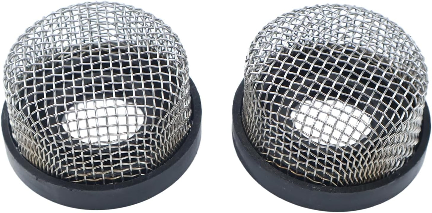 2X Stainless Steel Wire Mesh Screen Strainers Aerator Strainers 89621 Compatible with Aerator Pump Livewell Pump and Baitwell 3/4" - 14 Female Thread