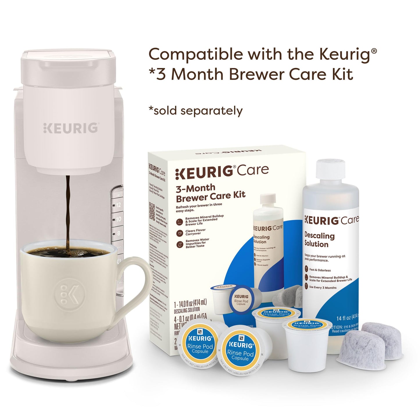 Keurig K-Express Single Serve K-Cup Pod Coffee Maker, 3 Brew Sizes, Strong Button Feature, 42oz Removable Reservoir, Mint