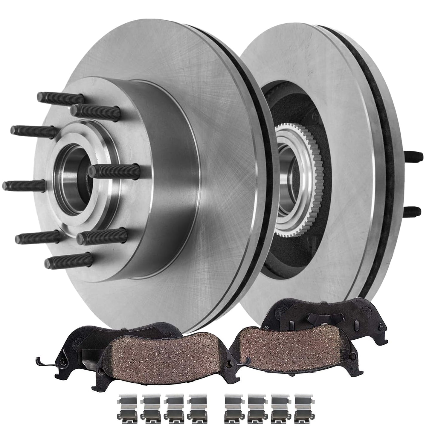 Detroit Axle - Front Brake Kit for 07-17 Toyota Lexus Camry ES350, 08-18 Avalon ES300h, 2008 2009 2010 2011 2012 2013 2014 2015 2016 2017 2018 Replacement Brakes Rotors Ceramic Brake Pads
