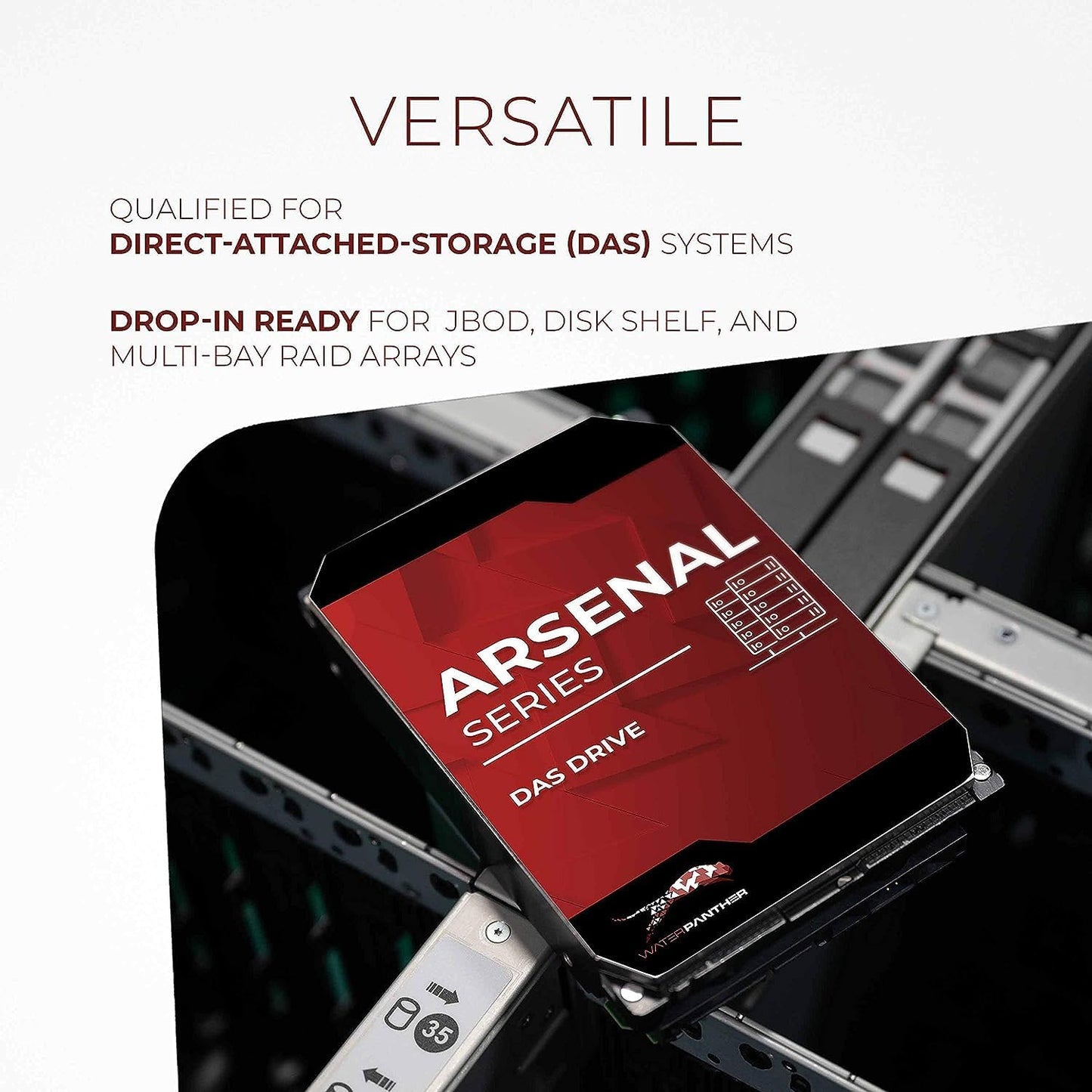 Water Panther Arsenal 22TB SATA 7200RPM 3.5-Inch DAS Hard Drive (Renewed)