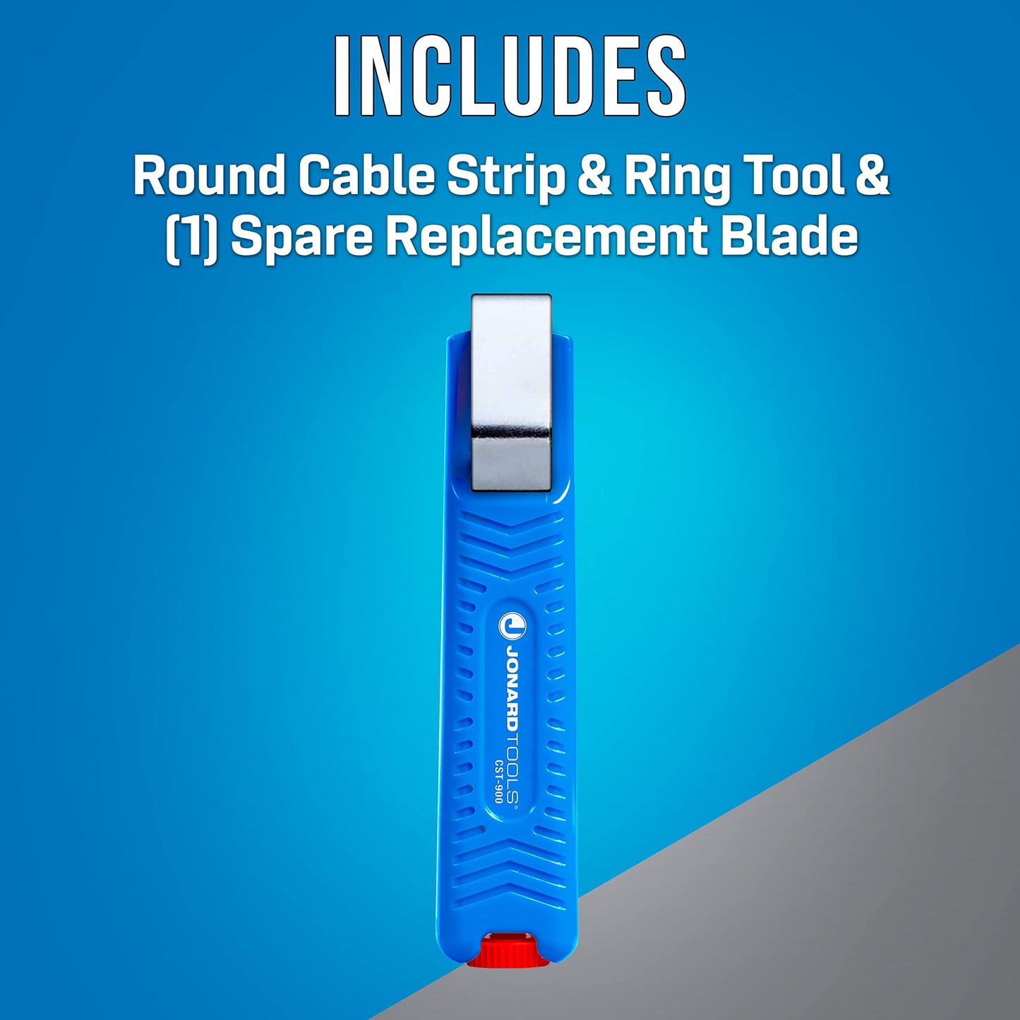 Jonard Tools CST-1900 Round Cable Stripper for Fast and Precise Jacket Removal, 3/16" to 1 1/8" Diameter, Cable Strip & Ring Tool, Original version