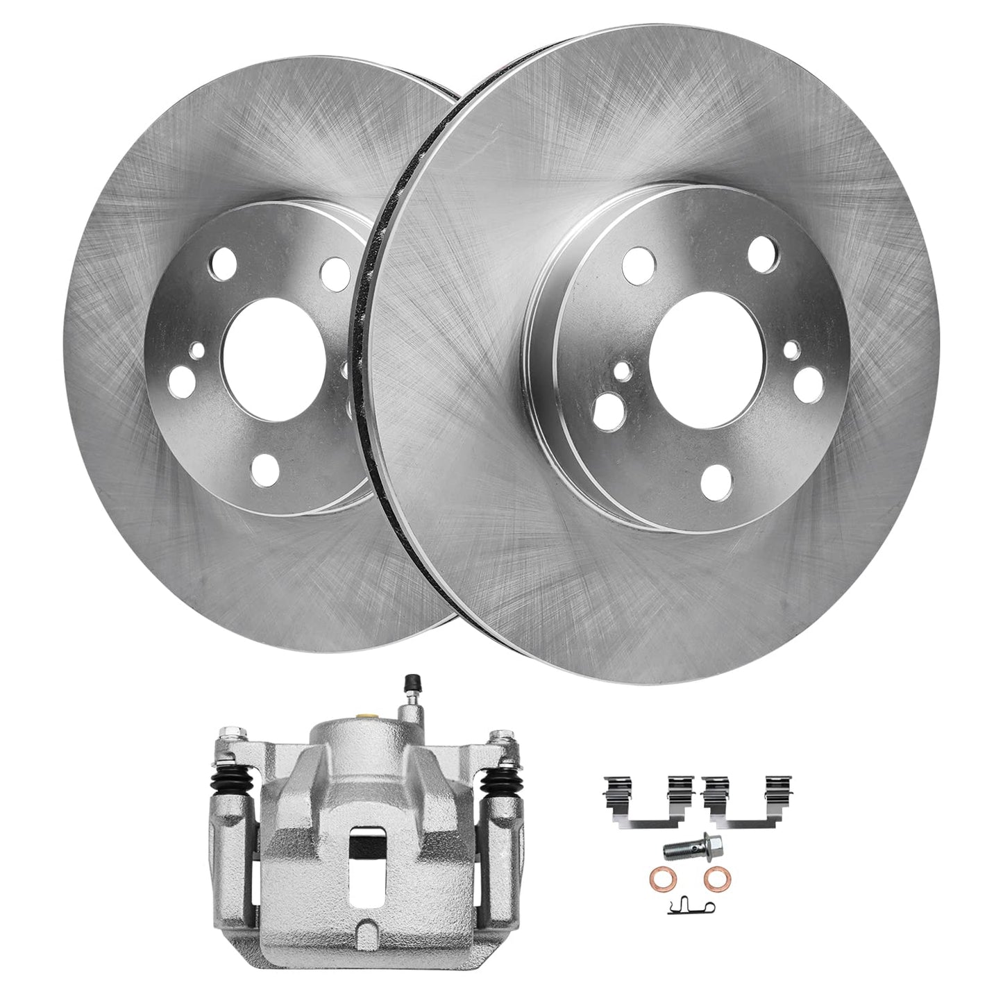 Detroit Axle - Front Brake Kit for 07-17 Toyota Lexus Camry ES350, 08-18 Avalon ES300h, 2008 2009 2010 2011 2012 2013 2014 2015 2016 2017 2018 Replacement Brakes Rotors Ceramic Brake Pads
