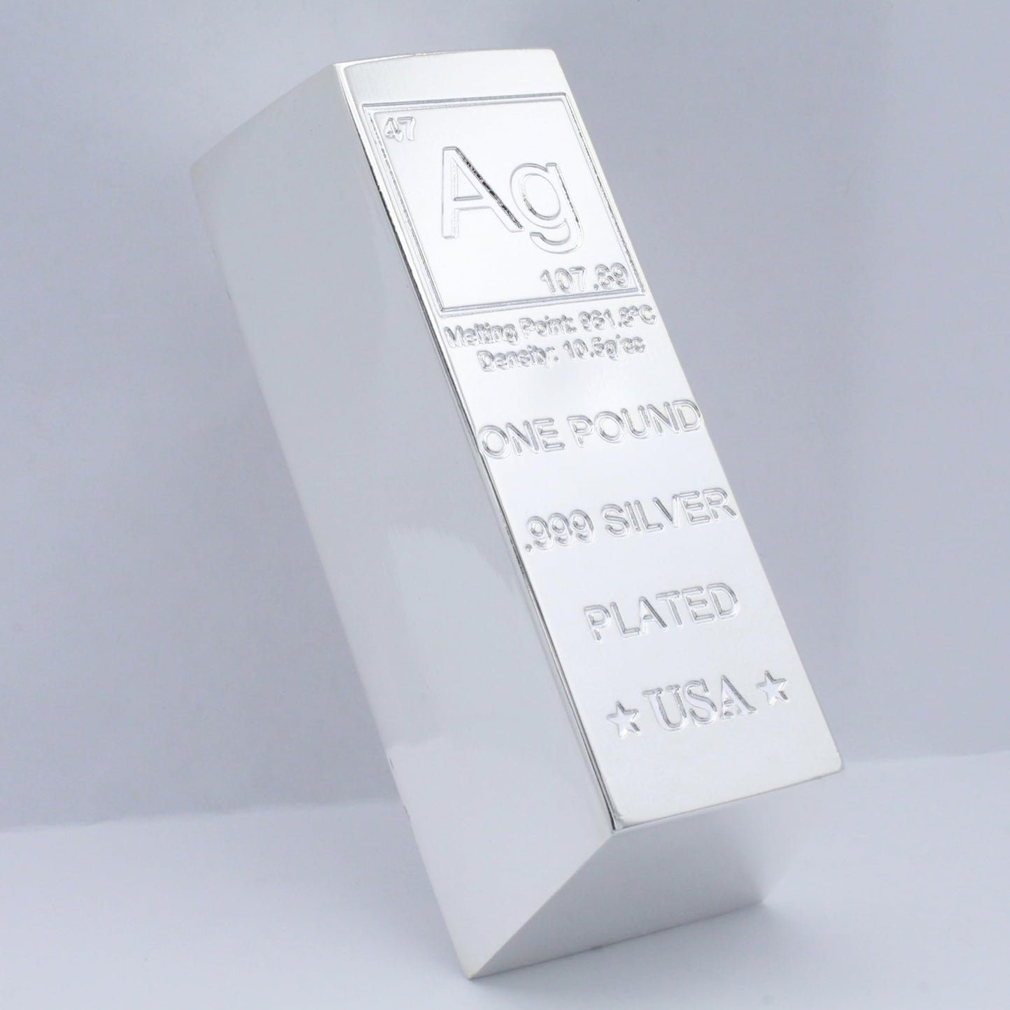 1 Pound Copper Bar Ingot Paperweight - 999 Pure Chemistry Element Design with Certificate of Authenticity by Mint State Gold