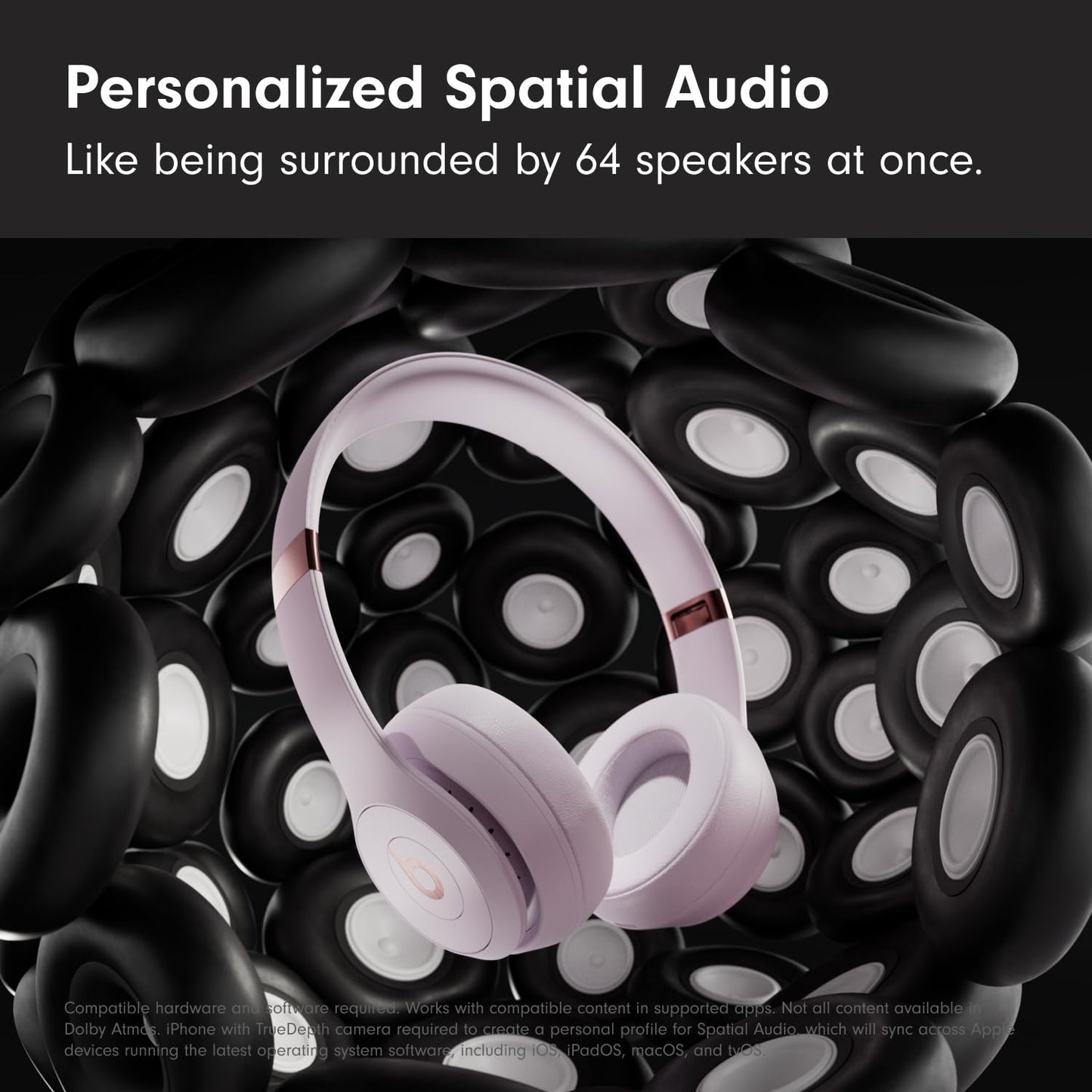 Beats Solo 4 - Wireless On-Ear Bluetooth Headphones, Up to 50-Hour Battery Life, Ultra-Lightweight Comfort, Powerful and Balanced Sound, Apple & Android Compatible - Matte Black