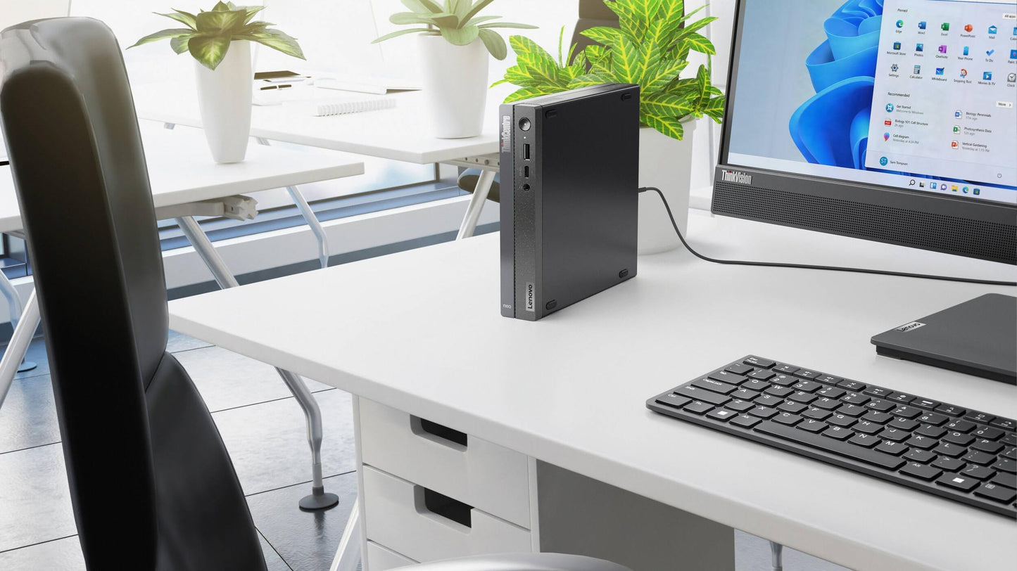 Lenovo ThinkCentre neo 50q Gen 4 Mini Desktop Computer, 8-core Intel Core i5-13420H, 16GB RAM, 512GB SSD, Display Port + HDMI, WiFi 6, RJ-45, USB-C, Wired Keyboard & Mouse, Windows 11 Pro