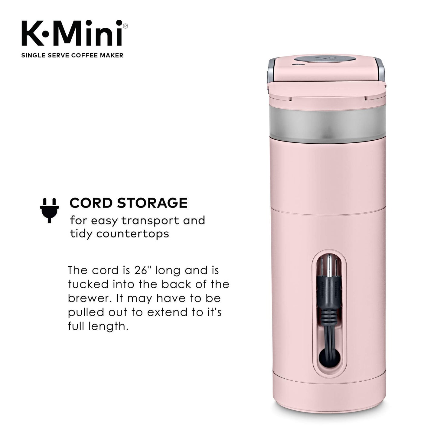 Keurig K-Mini Single Serve K-Cup Pod Coffee Maker, 6 to 12oz Brew size, with Cord Storage, Perfect for Small Spaces, Black
