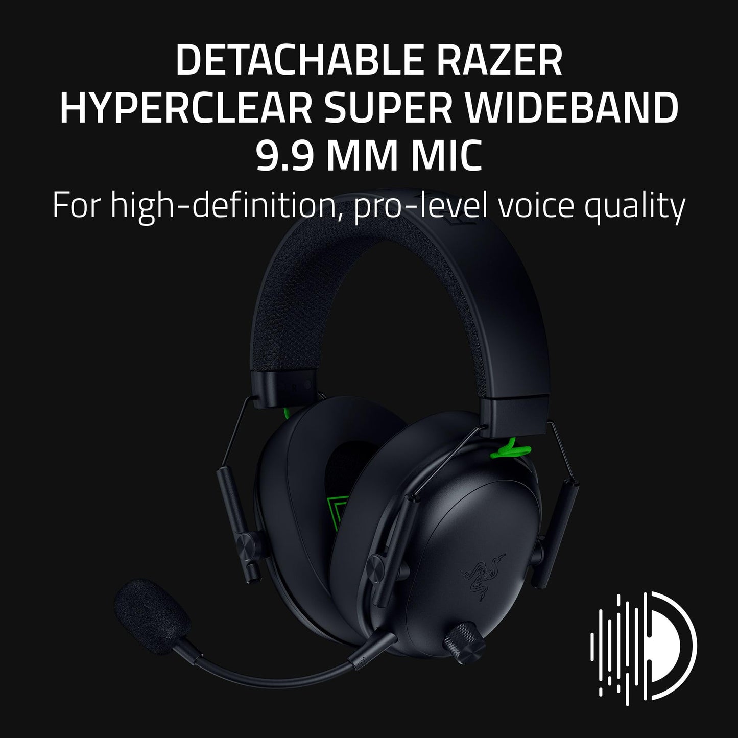 Razer BlackShark V3 Wireless Gaming Headset for PC: 50mm Drivers - Super Wideband Mic - 2.4 GHz, Bluetooth, USB - Works with Mac, PS5, Nintendo Switch, Smartphone - 70 Hr Battery - Black