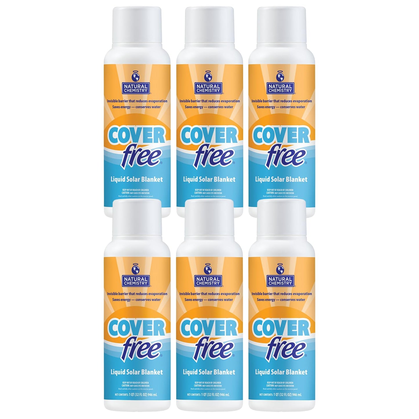 Natural Chemistry Cover Free, Liquid Solar Blanket, 1 Quart, Single Pack | Advanced Mono-Layer Technology, pH Neutral Formula, Safe to Use with All Sanitizing Systems