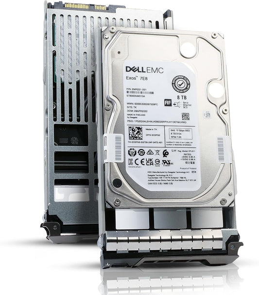 Dell 8TB 7200 RPM SAS 12Gb/s 512e 3.5in Enterprise PowerEdge Hard Drive for R730 R720 R710 R520 R530 R630 R430 T630 T710 R220 R720XD R510 R530XD R730XD 0H3PN0 G13 (Renewed)