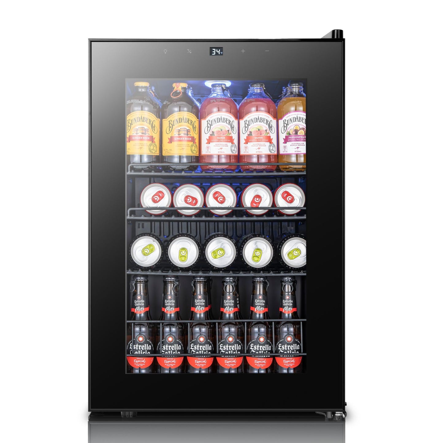 Yeego Beverage Refrigerator Cooler, 155 Cans Mini Fridge with Glass Door Beverage Fridge with Adjustable Shelves for Soda Beer or Wine, Beverage Cooler with Digital Temperature Control for Home Office