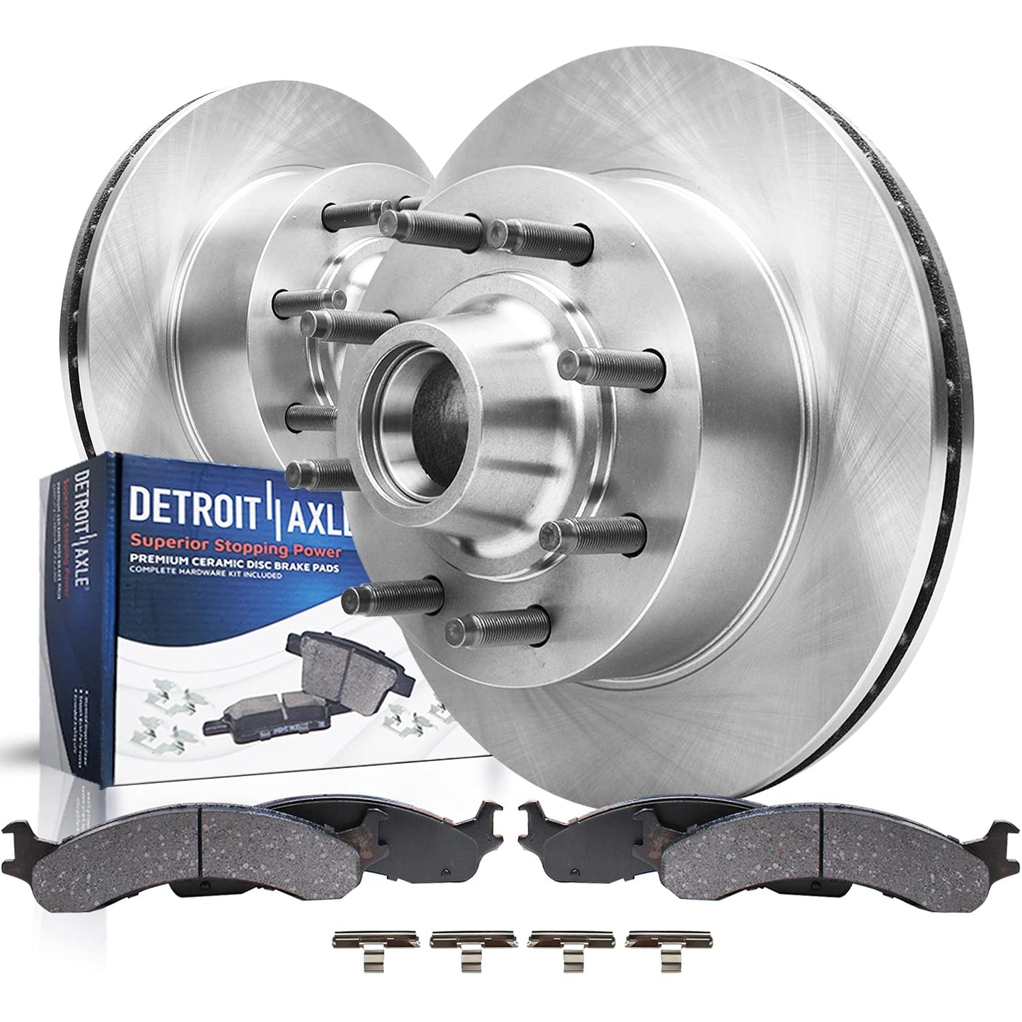 Detroit Axle - Front Brake Kit for 06-11 Honda Civic 2006 2007 2008 2009 2010 2011 Disc Brake Rotors Ceramic Brakes Pads Replacement Brake Kit