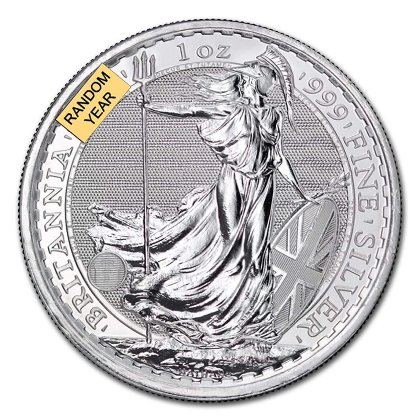 1997 - Present (Random Year) GB 1 oz Silver Britannia Coin Brilliant Uncirculated with Certificate of Authenticity £2 GBP Seller BU