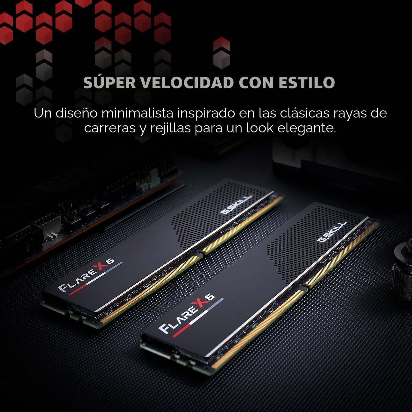 G.SKILL Flare X5 Series DDR5 RAM (AMD Expo) 32 GB (2 x 16 GB) 6000MT/s CL30-38-38-96 1.35V Memoria de computadora de escritorio U-DIMM - Negro mate (F5-6000J3038F16GX2-FX5)