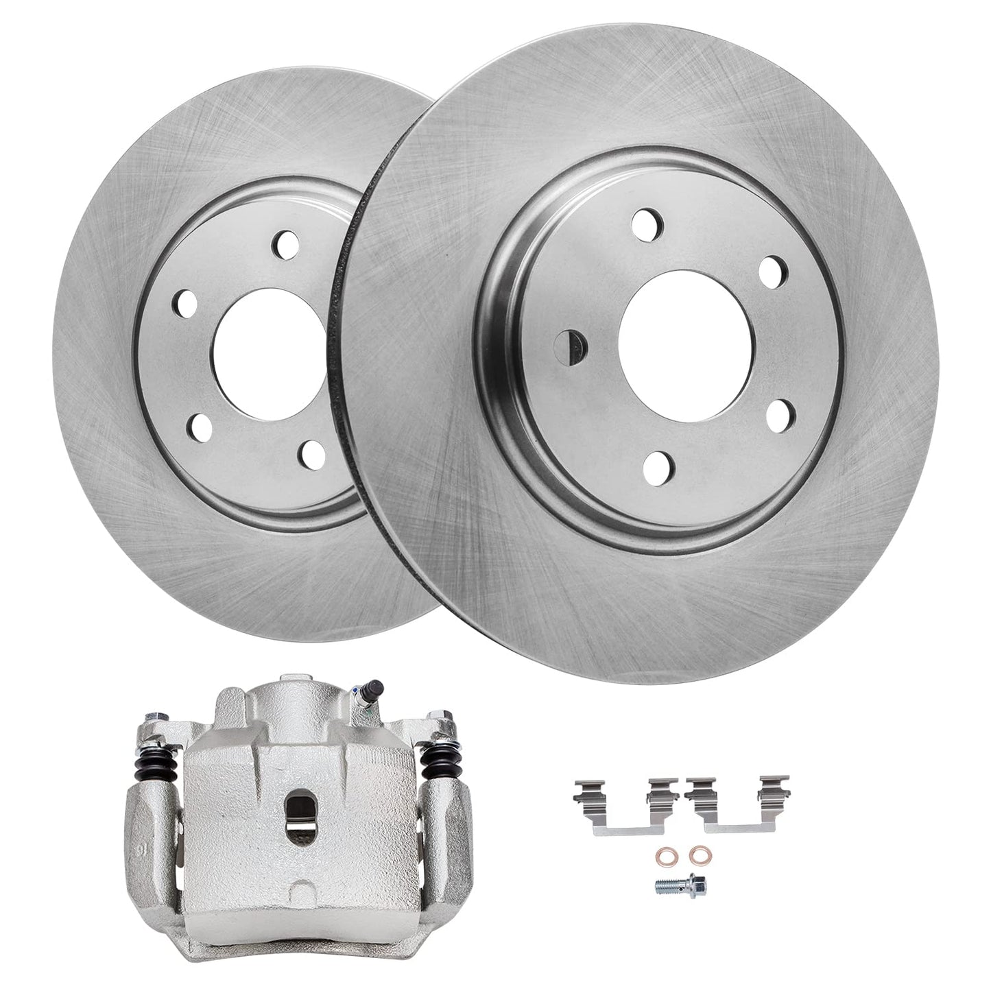Detroit Axle - Front Brake Kit for 06-11 Honda Civic 2006 2007 2008 2009 2010 2011 Disc Brake Rotors Ceramic Brakes Pads Replacement Brake Kit