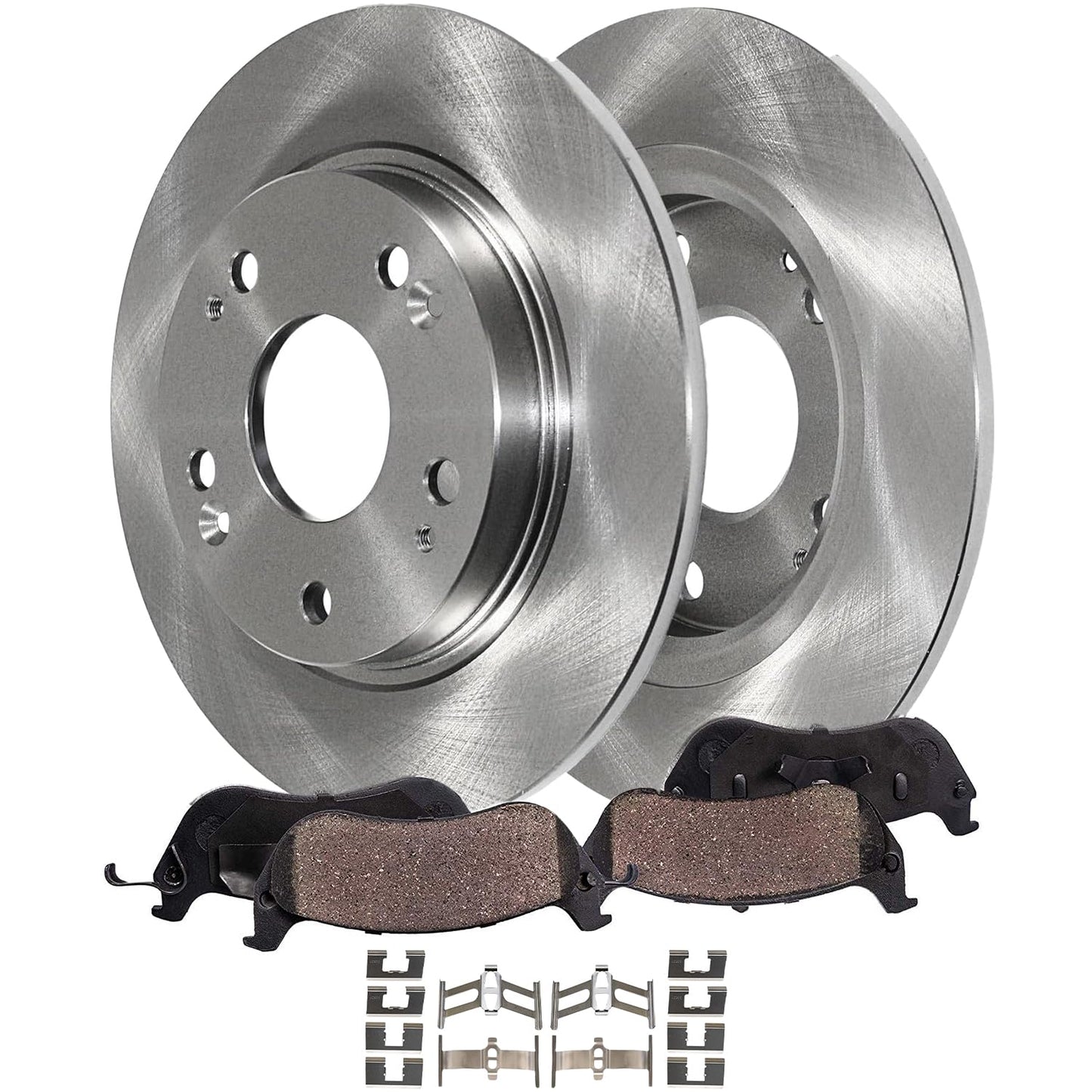 Detroit Axle - Front Brake Kit for Chevy 2012-2017 Sonic 2011-2015 Cruze 2016 Cruze Limited, Disc Brake Rotors Ceramic Brakes Pads Replacement 10.87" inch Front Rotor