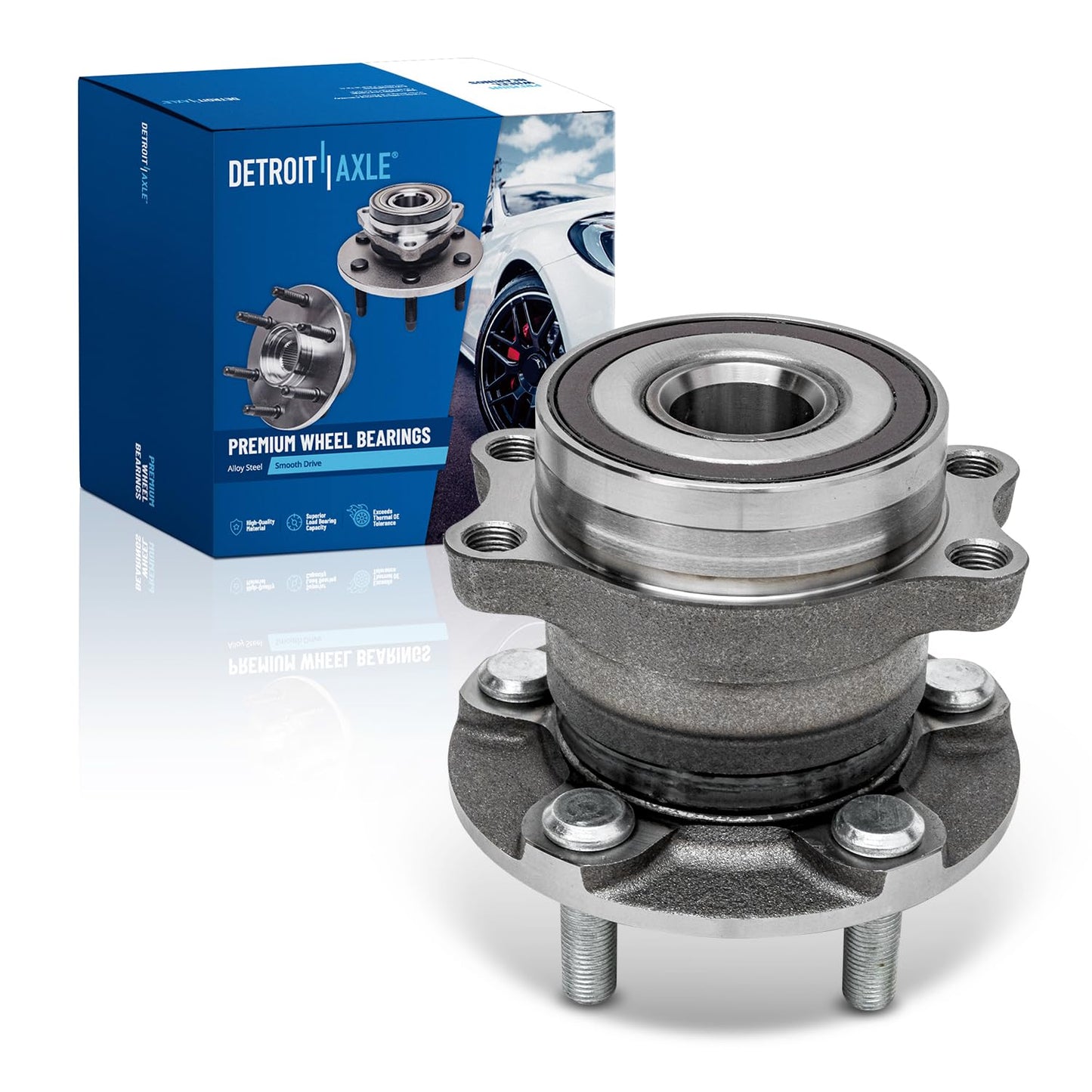 Detroit Axle - 4WD Front Wheel Bearing Hub for Ford F-250 F-350 Super Duty 2011-2016, Replacement 2012 2013 2014 2015 F-250 F-350 Super Duty (SRW Models) Wheel Bearing and Hub Assembly