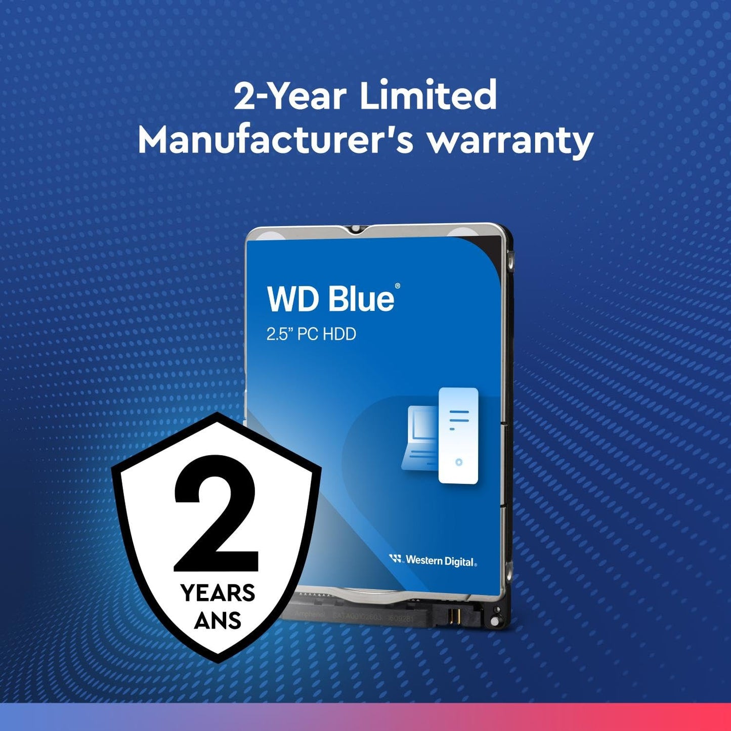 Western Digital 8TB WD Blue PC Internal Hard Drive HDD - 5640 RPM, SATA 6 Gb/s, 256 MB Cache, 3.5" - WD80EAAZ