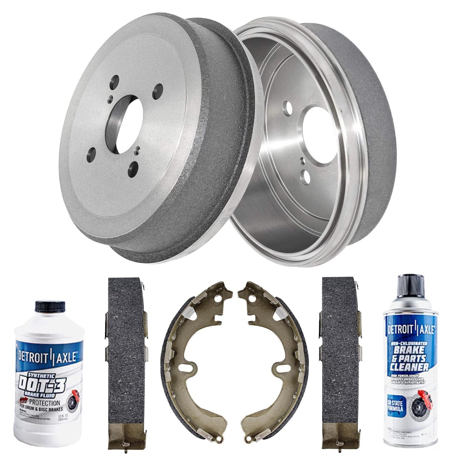 Detroit Axle - Rear Brake Kit for 2009-2019 Toyota Corolla 2010 2011 2012 2013 2014 2015 2016 2017 2018 Brake Drums Brakes Shoes Rear Replacement