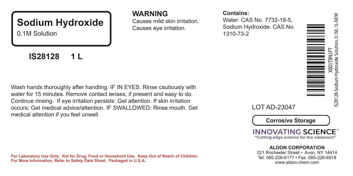 Sodium Hydroxide Solution, 0.1M, 1L - The Curated Chemical Collection