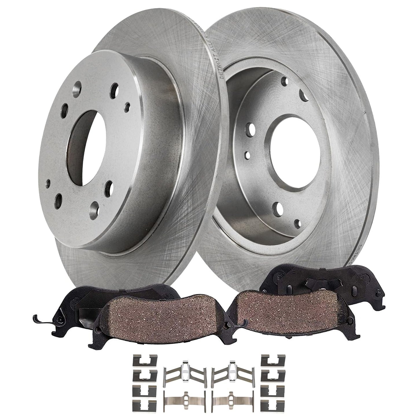 Detroit Axle - Rear Brake Kit for Nissan Altima Maxima Juke Sentra Disc Brake Rotors and Ceramic Brakes Pads Replacement: 11.46" inch Rotor