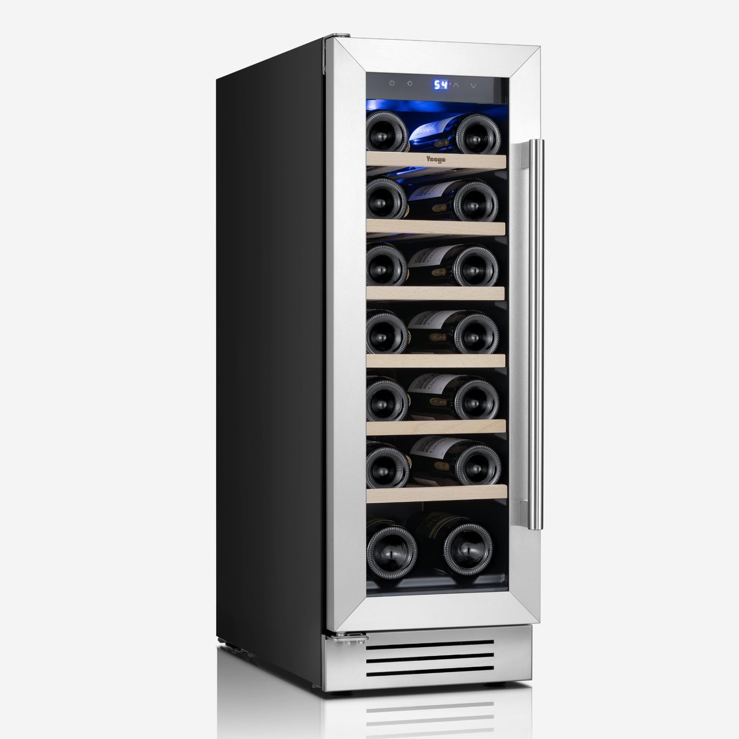 Yeego 24'' Wine Cooler Refrigerator - 52 Bottles Wine Fridge, 40-65°F Dual Zone Wine Refrigerator With Glass Door, Built-In/Freestanding/Under Counter, Adjustable Shelves Fridge for Home Bar Office