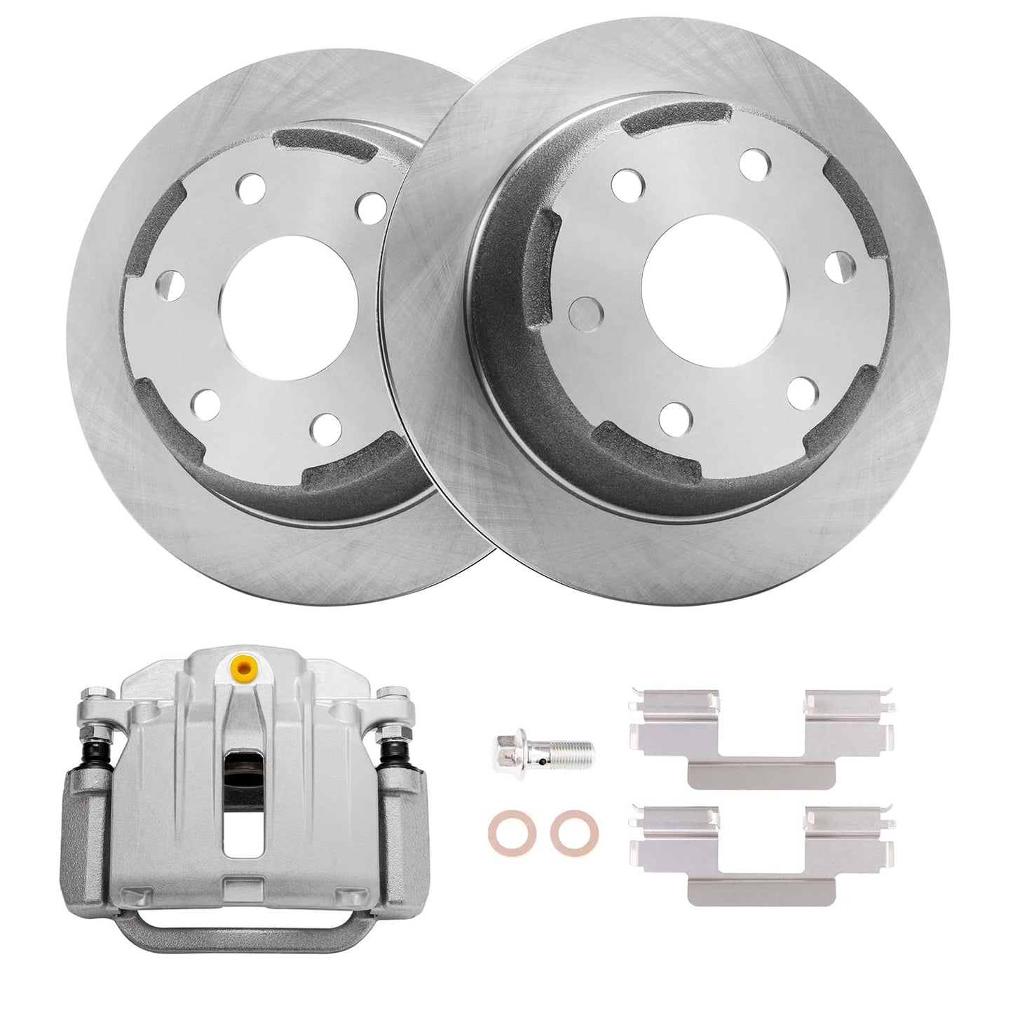 Detroit Axle - Front Brake Kit for 07-17 Toyota Lexus Camry ES350, 08-18 Avalon ES300h, 2008 2009 2010 2011 2012 2013 2014 2015 2016 2017 2018 Replacement Brakes Rotors Ceramic Brake Pads