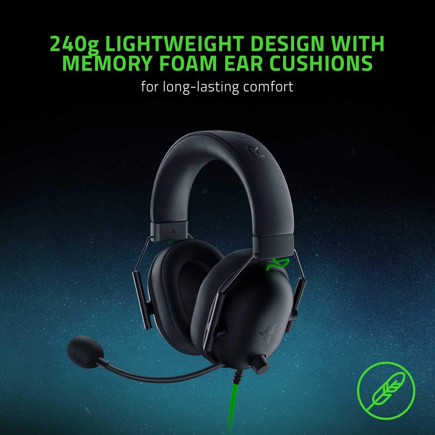 Razer BlackShark V2 X Xbox Gaming Headset: 50mm Drivers - Cardioid Mic - Lightweight - Comfortable, Noise Isolating Earcups - for Xbox Series X, Series S, PS5, PC, Switch via 3.5mm Audio Jack - Black