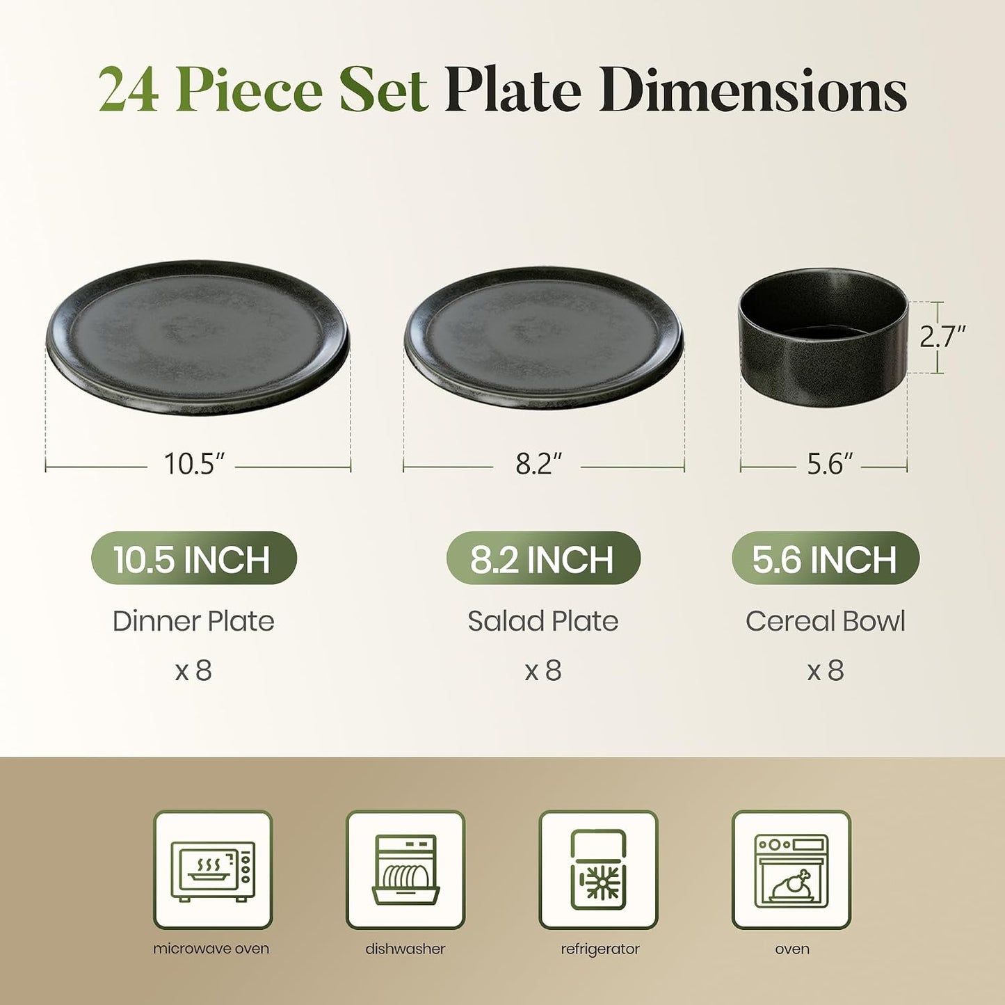 Kitchen Academy 30Pcs Bakeware & Cookware Set + 24 Pcs Stoneware Dinnerware Sets for 8
